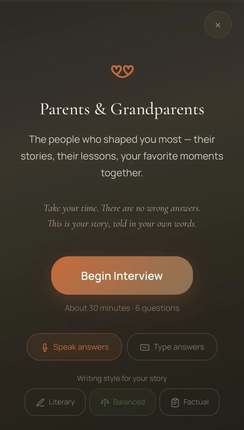 Screenshot from The Memory Palace app 5/7