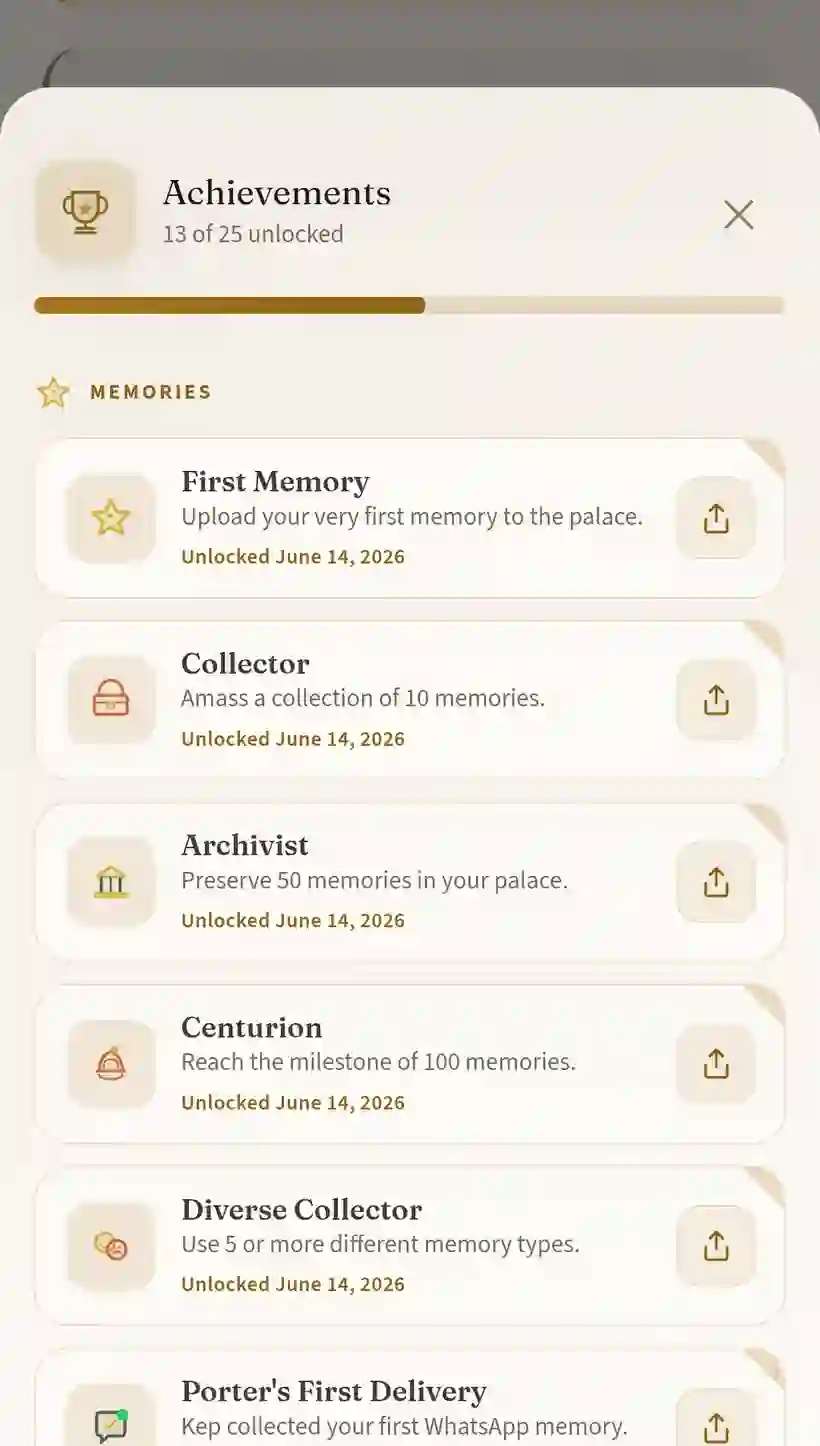 Screenshot from The Memory Palace app 7/7